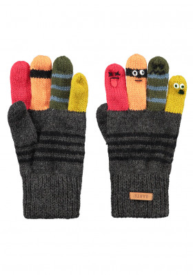 Detské pletené rukavice Barts Puppeteer Gloves Dark Heather